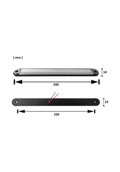 Ahmet Otomotiv Parmak Led Beyaz Renk Neon 24cm 15 Led 12v-24v