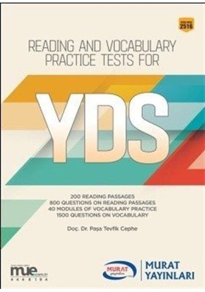 Reading and Vocabulary Practice Tests for YDS 2516 -  Murat Yayınları