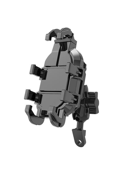 2in1 Motosiklet Scooter Motor Telefon Tutucu Titreşim Emici Güçlü Sarsılmaz Telefon Tutucu Stand Siyah
