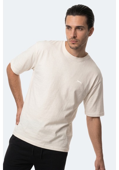 Slazenger Kodex Erkek Oversıze Ekru Tişört