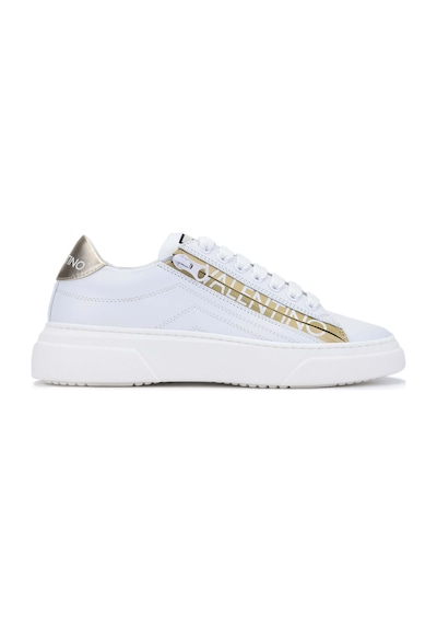 Mario Valentino Kadın Hakiki Deri Beyaz/altın Sneakers & Spor Ayakkabı 1040 91s3902 Bn Ayk Y24 Whıte/gold Altın - Beyaz