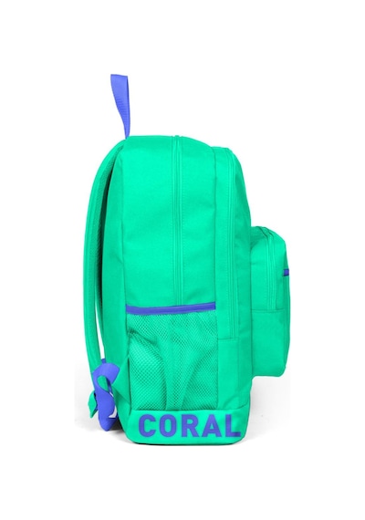 Coral High Nakış Logolu Usb Şarjlı Kulaklık Çıkışlı Su Yeşili Sırt Çantası
