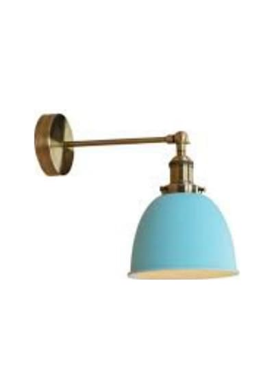 Mylights Bronz Eskitme Mavi Başlıklı Hareketli Aplik Duvar Lamb Eskitme