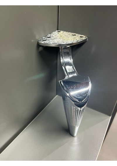 Lara Metal Ayak 20cm Krom Koltuk Dolap Komidin Şifonyer Modern Tv Ünite Modern Mobilya Puf Gümüş