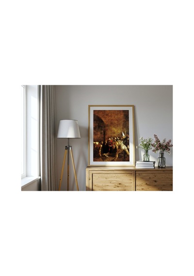Rönesans Caravaggio Azize Lucia'nın Gömülüşü Çerçevesiz Poster 21x30 Cm A4 Tablo Rönesans
