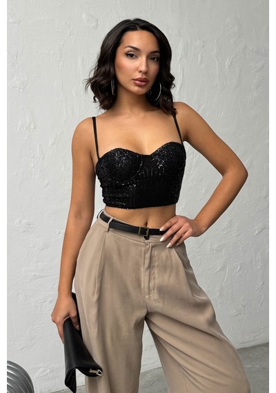 Verymoda Pulpayet Abiye Büstüyer - F2063 Siyah