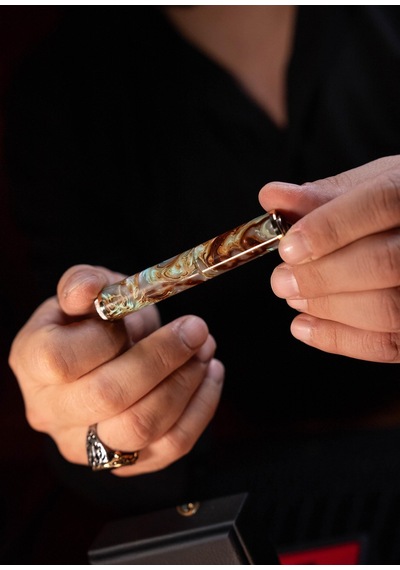 Caka Odkka Tera El Yapımı Ortadan Kırılan Benzinli Gemici Muhtar Çakmağı - Pirinç Kahverengi