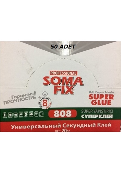 50 Ad 20Gr Somafıx Süper Japon Hızlı Yapıştırıcı Ahşap Cam Metal