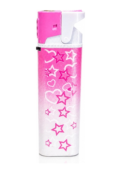 Yıldız Desenli Gaz Dolumlu Turbo Modern Tasarım Pembe