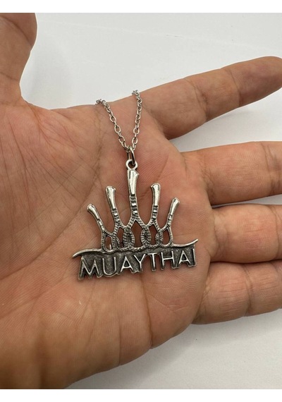 Muay Thai King Dövüş Sanatlarının Kralı Unisex Kolye 60 Cm Zincirli Çok renkli