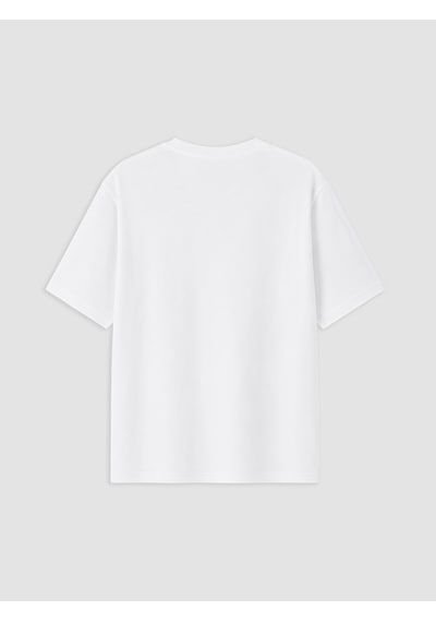 Lc Waikiki Lc Waıkıkı Beyaz %100 Pamuklu Oversize Kadın Tişört