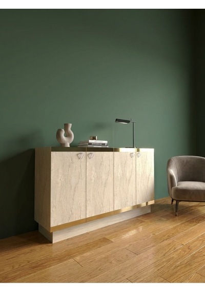 Karnaval 120 Cm Konsol, Tv Sehpası, Tv Ünitesi, Kahve Köşesi, Banyo Dolabı, Çok Amaçlı Dolap Gk8101-8 Traverten