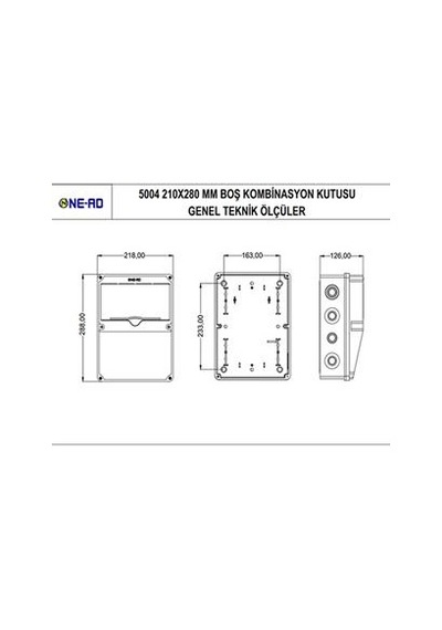 Ne-ad Marka 210x280 MM Boş Kombinasyon Kutusu