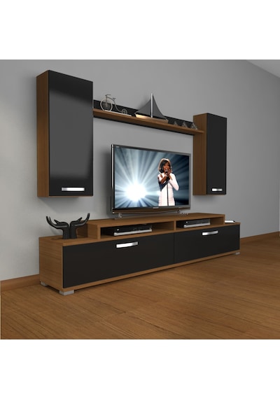 Decoraktiv Ekoflex 7 Slm Tv Ünitesi Tv Sehpası Ceviz - Siyah