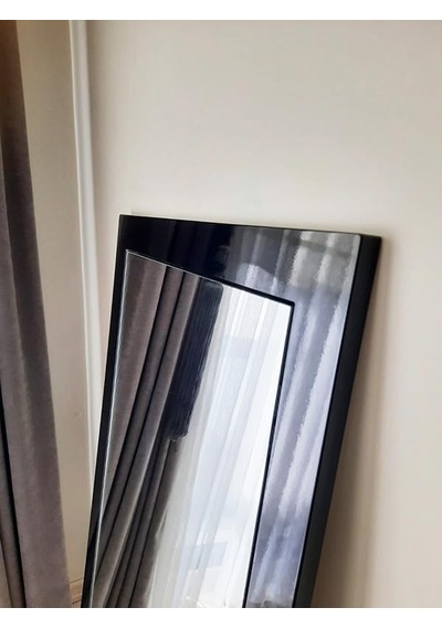 Dfn Wood Mdf Dikdörtgen Siyah Duvar Salon Boy Aynası 130x60 Cm Çok Renkli