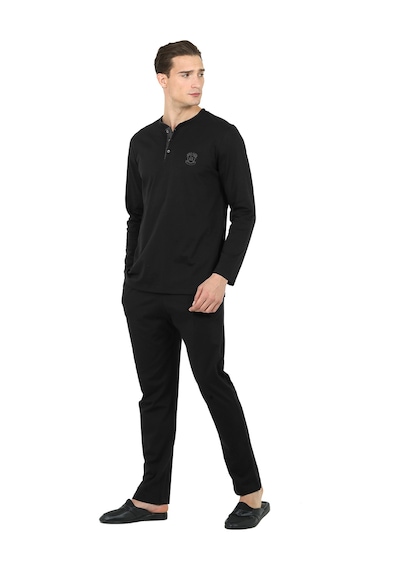 D's Damat Ds Damat Regular Fit Cotton Pijama Takımı Siyah Ds501005 R001 Siyah