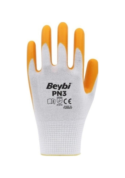 Beybi Pn3 Sarı Polyester Örme Nitril Iş Eldiveni 1 Çift