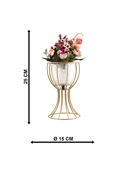 Anafor Saksılık Eskitme 25 Cm Şeffaf Saksı