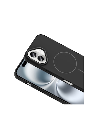Zore İphone 16 Kılıf Magsafe Şarj Özellikli Ogaa Ruby Silikon Kapak - Mürdüm Şeffaf
