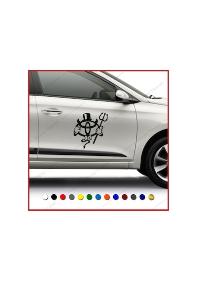 Toyota Sticker Papyonlu Toyota Oto Sticker Mızrak Sticker