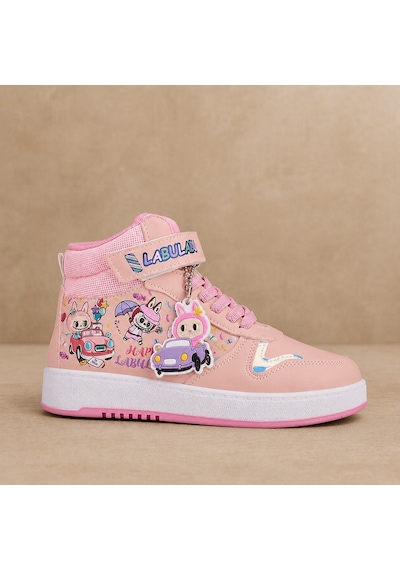 Prokids Kız Çocuk Pembe Ortopedik Taban Tam Kalıp Suya Dayanıklı Labula Karakterli Sneaker Spor Ayakkabı