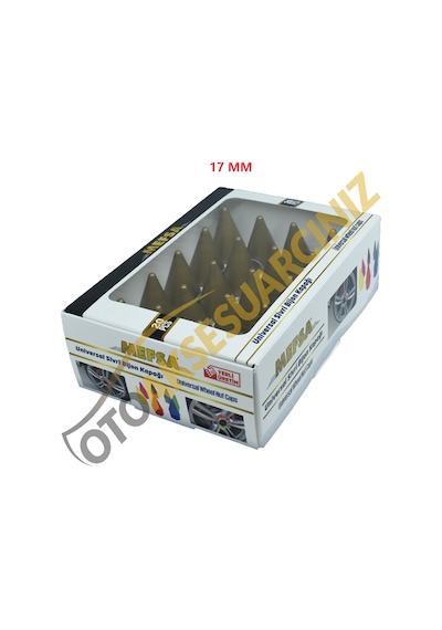 A Kalite Mefsa Bijon Kapağı Sivri 17 Mm Altın Sarı 20 Li Set