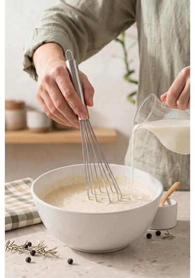 Ayarlanabilir Çelik Top Uçlu Yumurta Ve Krema Çırpıcı 25 Cm Diğer