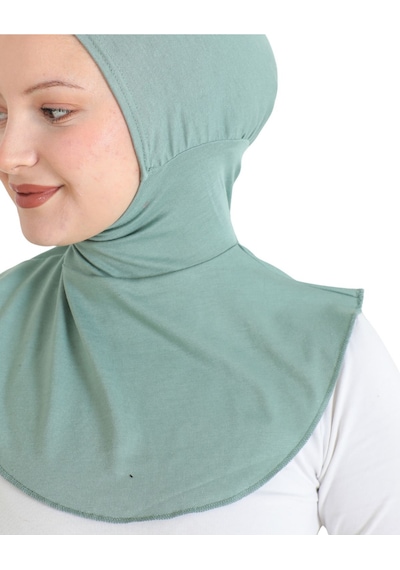 Modish Group Kadın Boyunluklu Hijab Tesettür Pratik Spor Bone - Sarı Açık Yeşil