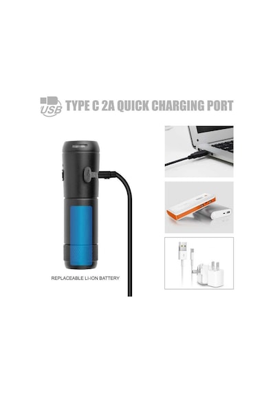 Bike Sky Brıvıga Eastpower Ön Far Lw-f600 700lm Usb Ip65 Su Geçirmez Siyah