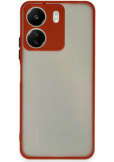 Xiaomi Redmi 13c Kılıf Montreal Silikon Kapak Kırmızı