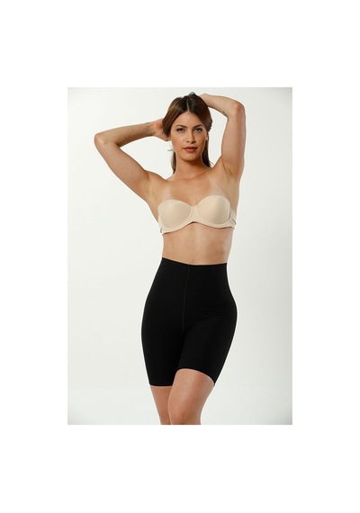 Unika Boutique Lazer Kesim Dikişsiz Yüksek Bel Paçalı Hayalet Kadın Korse Siyah