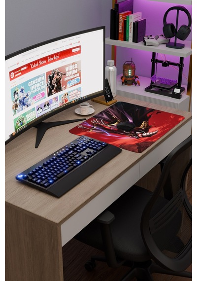 Overlord Kaymaz Dikişli Kauçuk Oyuncu Mousepad V1 - 48x40 Xl Gaming Mouse Pad Fare Altlığı