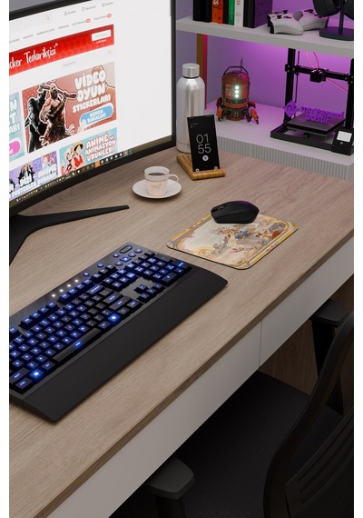 Ortaçağ Sanat Kaymaz Dikişli Kauçuk Oyuncu Mousepad V1 - 22x18 Gaming Mouse Pad Fare Altlığı