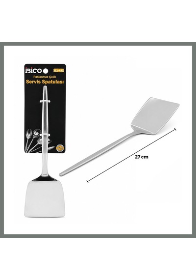 Bezos Krom Kaplama Metal Servis Spatula 27 Cm Mmbz Çok Renkli