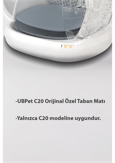 C20 Akıllı Kedi Tuvaleti Uyumlu Silikon Taban Matı Antibakteriyel, Koku Yapmaz, Kolay Temizlik