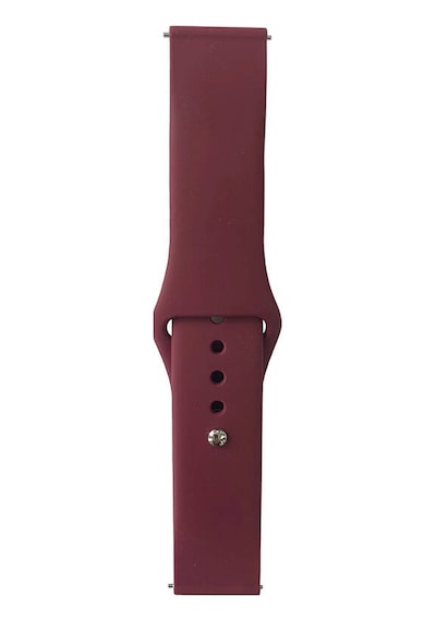Zore Gear S2 Band Serisi 20mm Klasik Kordon Silikon Strap Kayış-red Wine