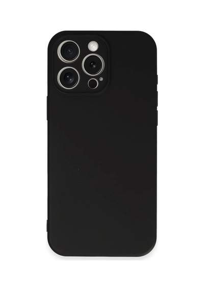 Apple iPhone Uyumlu 16 Pro Max Kılıf Nano İçi Kadife Silikon - Siyah Sıyah