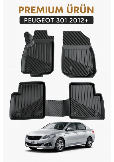 Peugeot 301 2012+ Uyumlu 3d Oto Paspas Premium