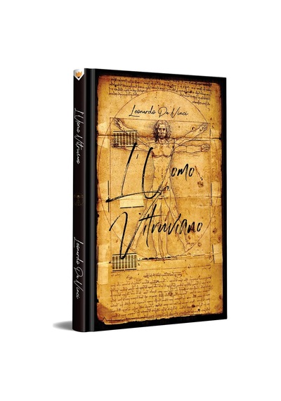 Vitruvius Da Vinci Tasarımlı Çizgili Not Defteri 13x21 Cm Sert Kapak 192 Sayfa