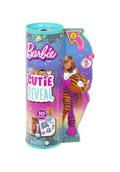 Barbie Cutie Reveal Bebekler Barbie Tropikal Orman Serisi - Kaplan HKP99