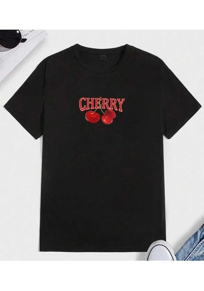Noıssey Siyah Cherry Red Bomb Oversize Unisex Trend