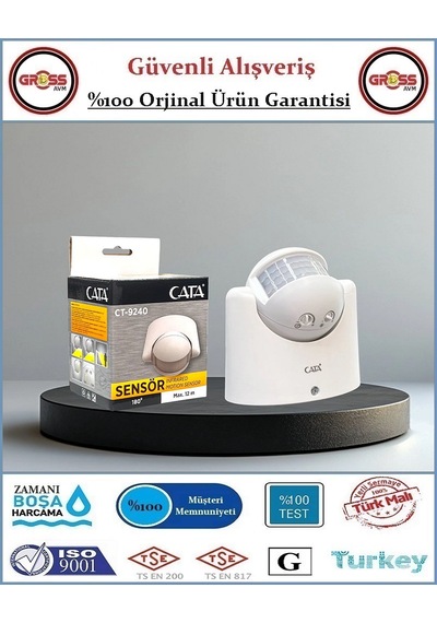 Cata Hareket Algılayıcı Sensör 180 Derece - 1200 W