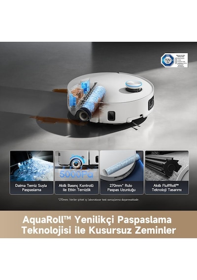 Dreame Aqua 10 Ultra Roller 30.000pa Emiş Gücü Robot Süpürge Beyaz