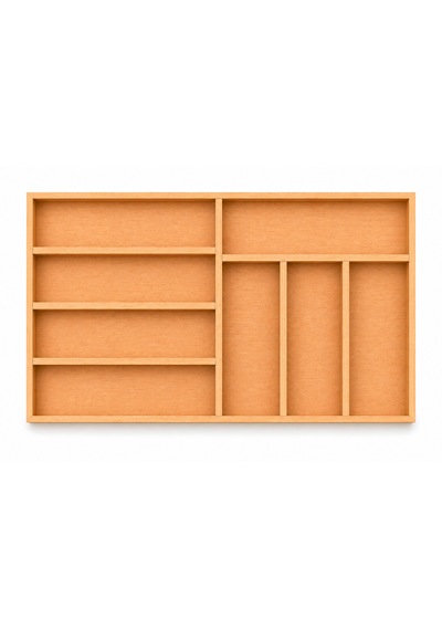 50x30 Cm Ahşap Kaşıklık Çekmece İçi Organizer Doğal Ahşap Mutfak Düzenleyici