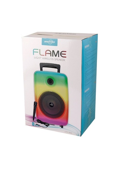 Gts-1802 Speaker Büyük Boy Işıklı Bluetooth Hoparlör 8 İnç Karaoke Mikrofon  Partiboy /aux/sd
