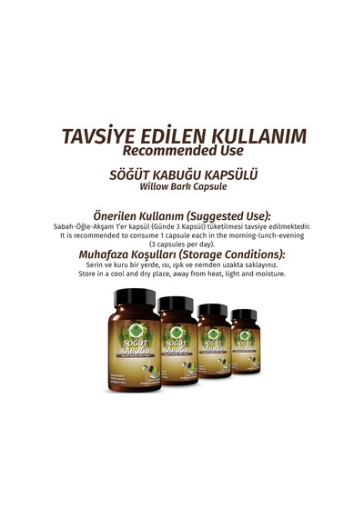 Gökçek Şifa Söğüt Willow Capsule)60 Kapsül