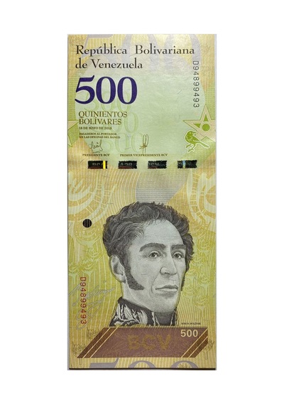 Venezuela 2018 Yılı 500 Bolivares Çil Unc Koleksiyon Para