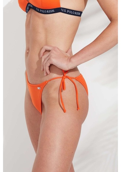 U.S. Polo Assn. Kadın Turuncu İpli Bikini Alt 21508
