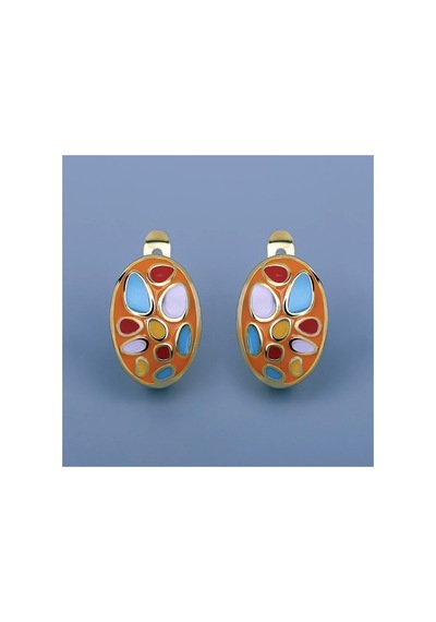 Glaze Modern El Yapımı Emaye 925 Ayar Gümüş 14 Ayar Altın Kaplı Hediye Özel Tasarım Kolye Küpe Seti Metalik Gri