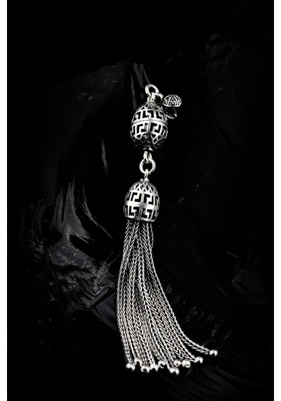 Encili Silver 925 Ayar Gümüş Sallantılı Tesbih Püskülü